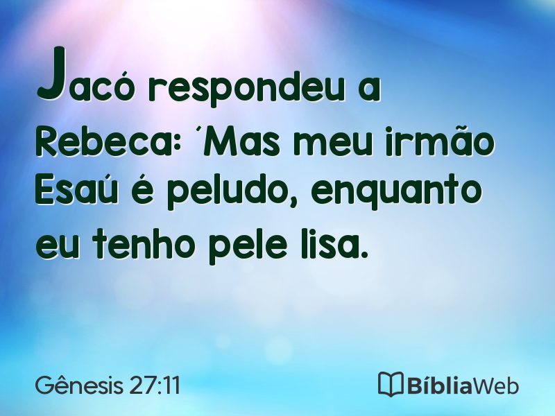 Gênesis 27:11 em imagem para compartilhar