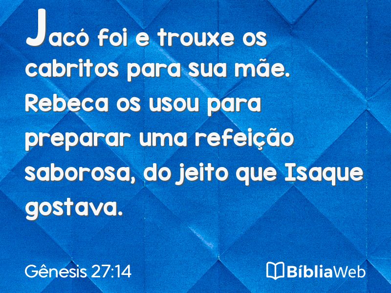 Gênesis 27:14 em imagem para compartilhar
