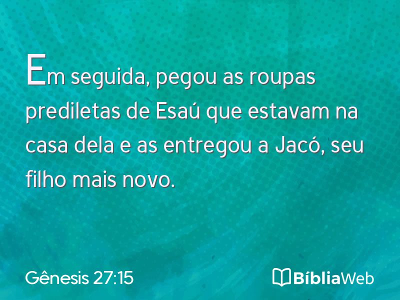 Gênesis 27:15 em imagem para compartilhar