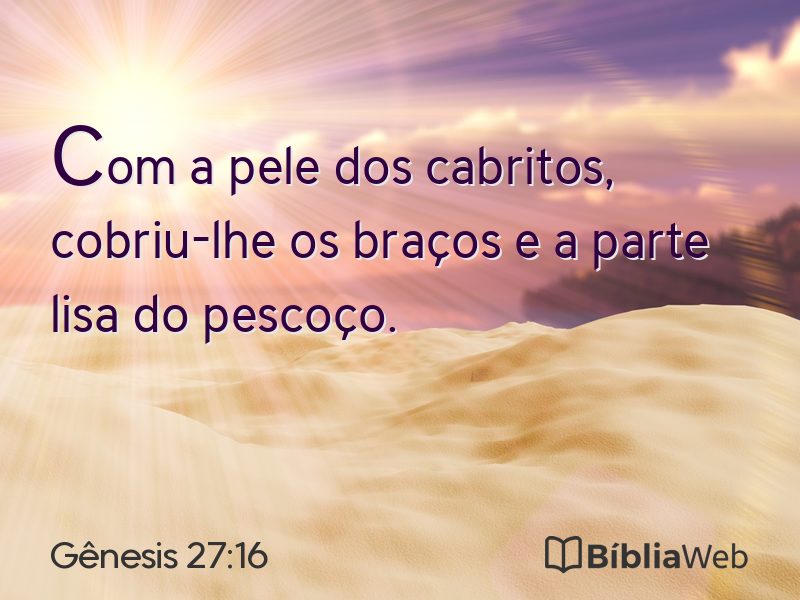 Gênesis 27:16 em imagem para compartilhar