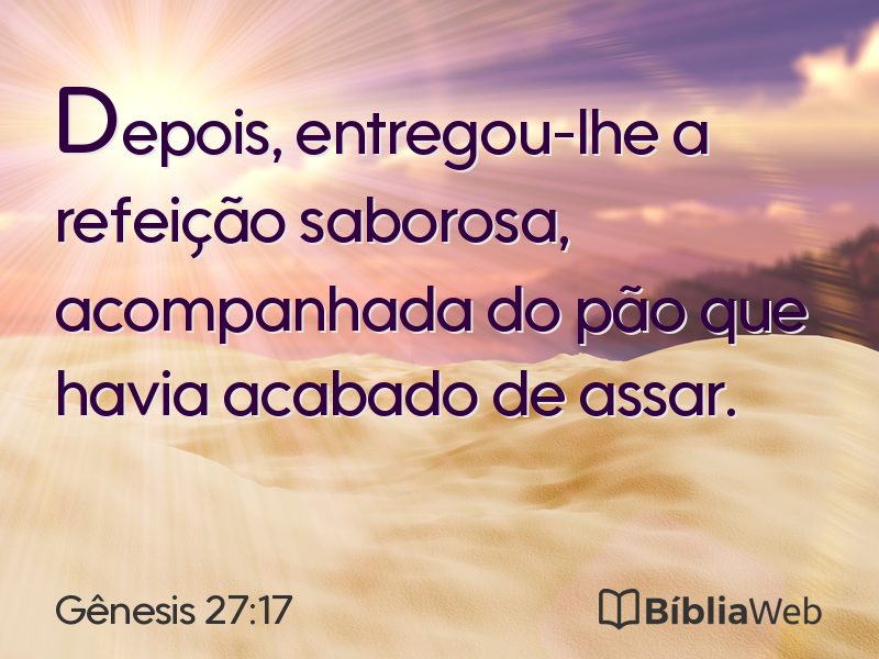Gênesis 27:17 em imagem para compartilhar