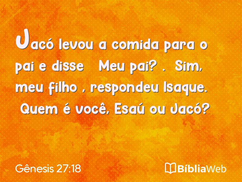 Gênesis 27:18 em imagem para compartilhar