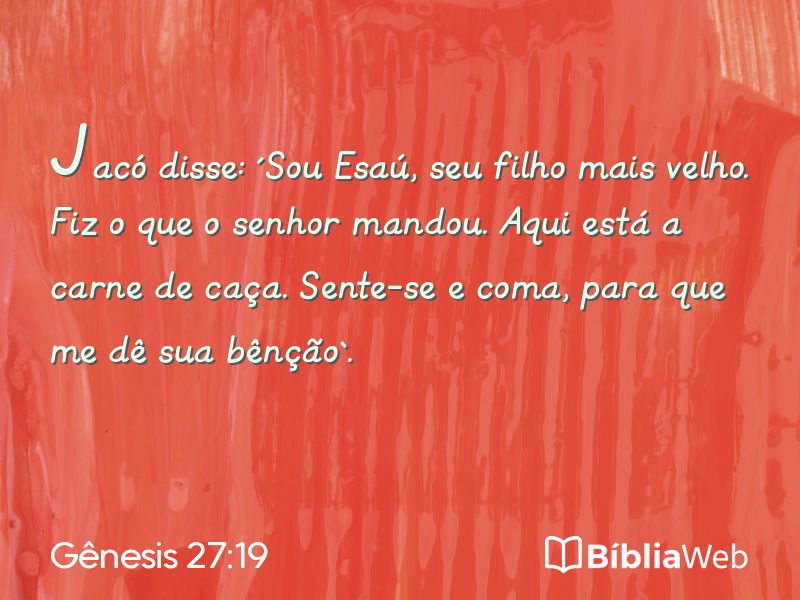 Gênesis 27:19 em imagem para compartilhar