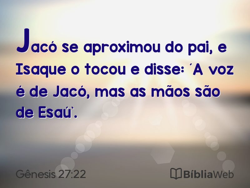 Gênesis 27:22 em imagem para compartilhar