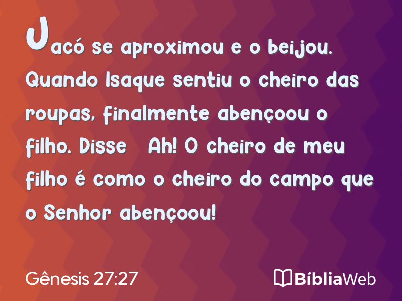 Gênesis 27:27 em imagem para compartilhar