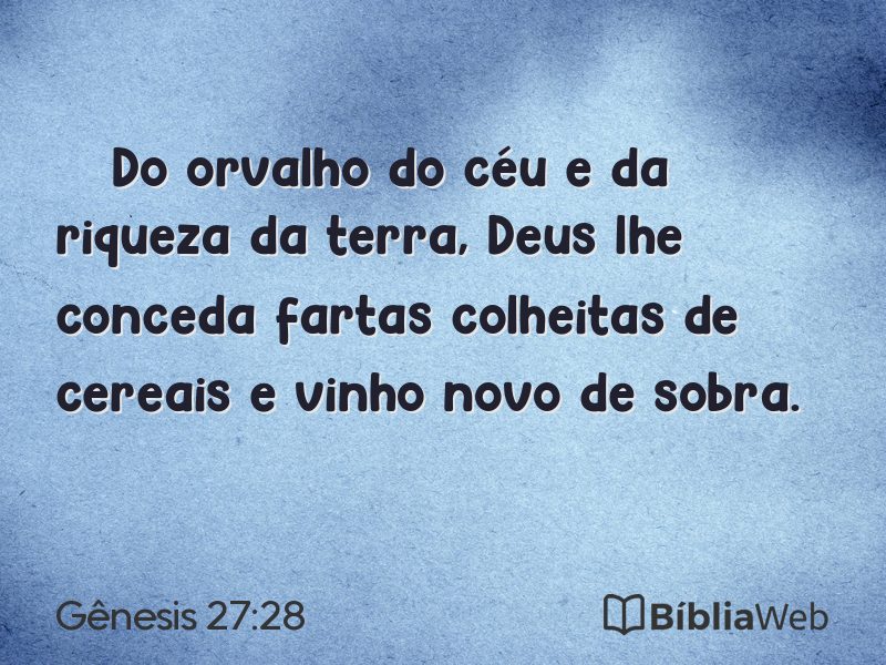 Gênesis 27:28 em imagem para compartilhar