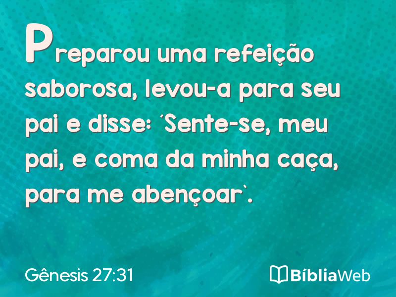Gênesis 27:31 em imagem para compartilhar