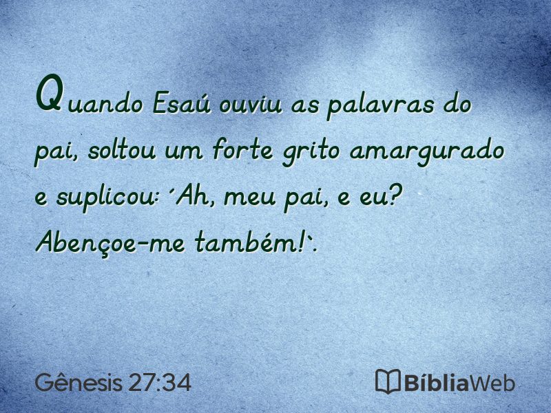 Gênesis 27:34 em imagem para compartilhar