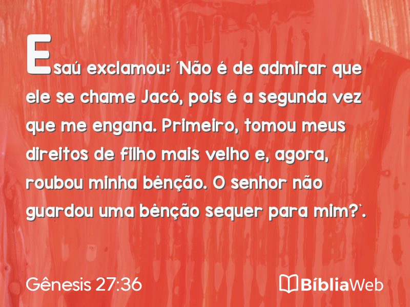 Gênesis 27:36 em imagem para compartilhar