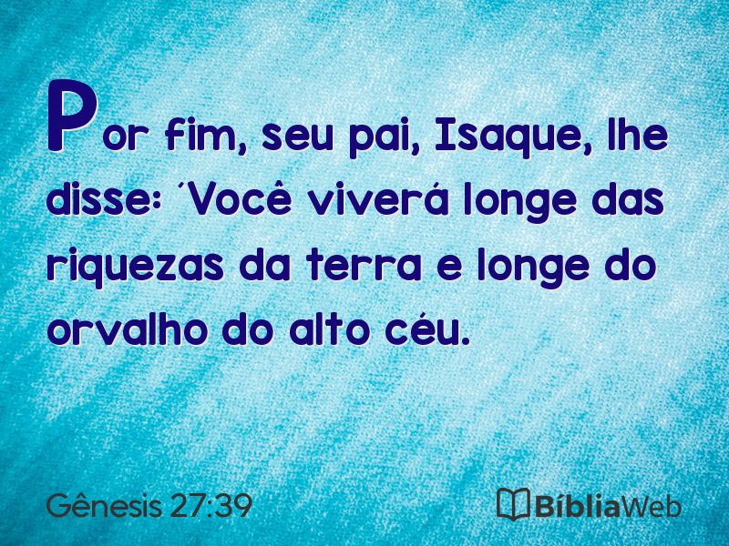 Gênesis 27:39 em imagem para compartilhar