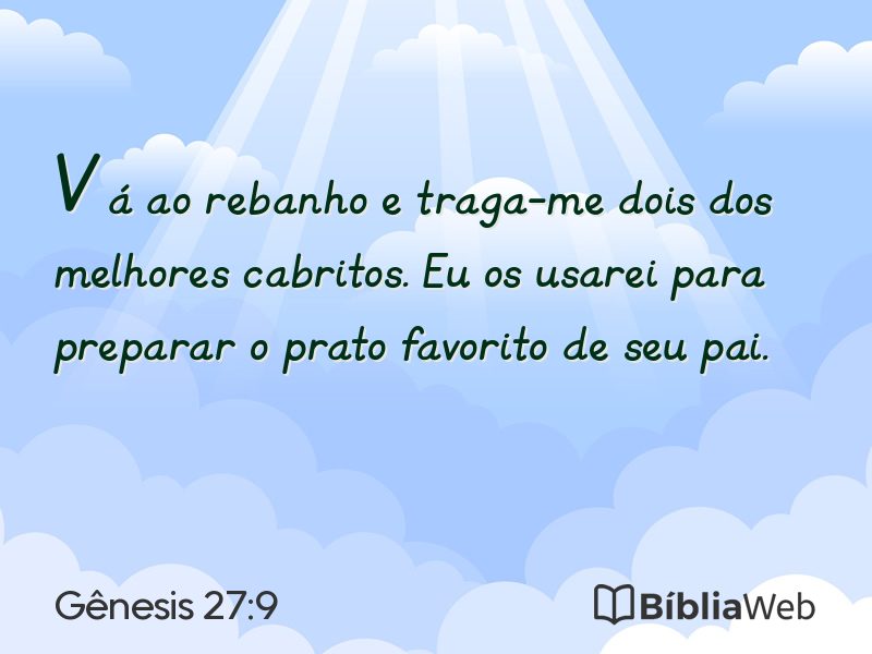 Gênesis 27:9 em imagem para compartilhar