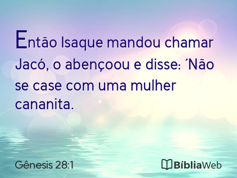 Gênesis 28:1 em imagem para compartilhar