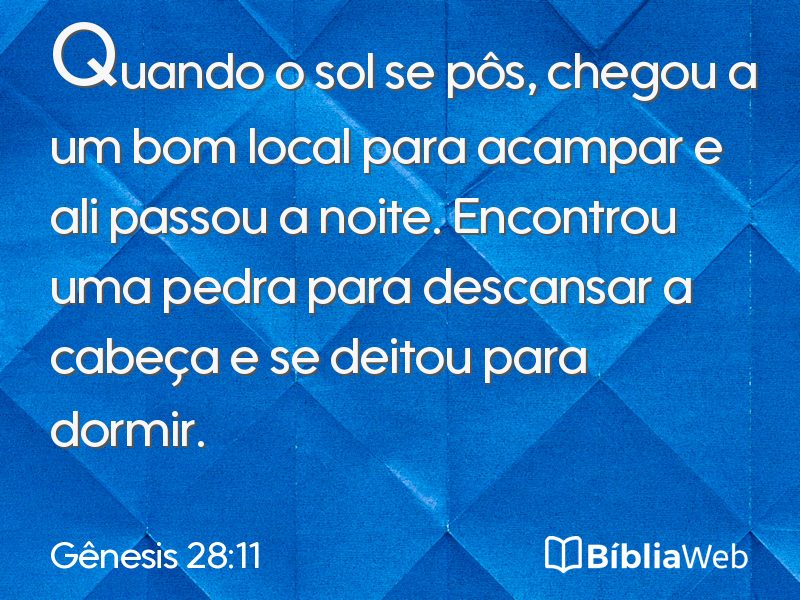 Gênesis 28:11 em imagem para compartilhar