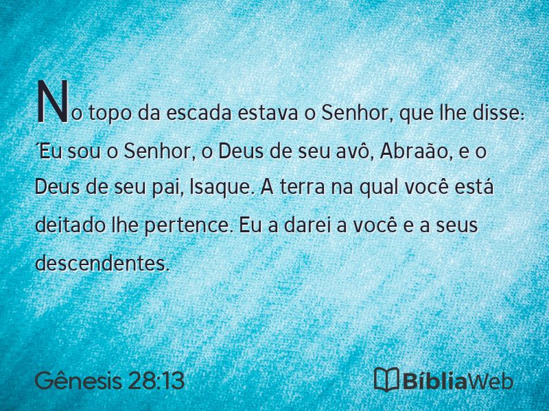 Gênesis 28:13 em imagem para compartilhar