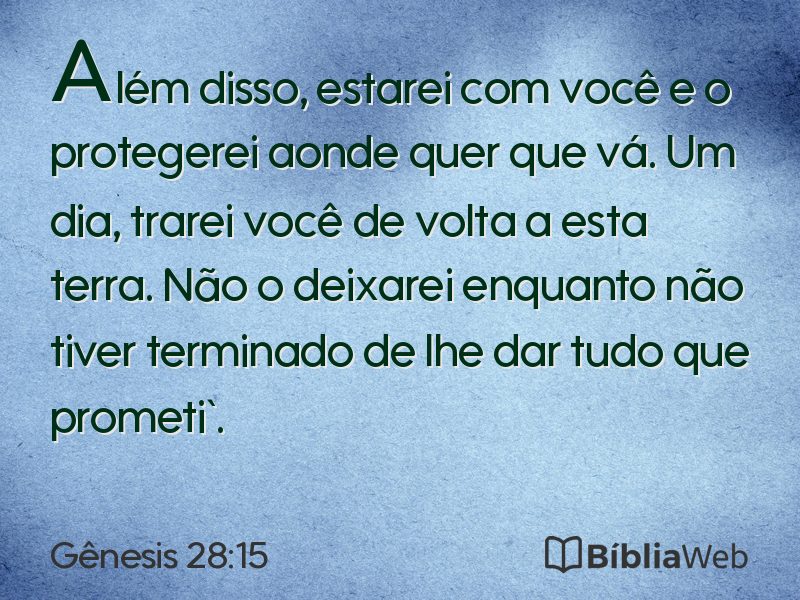 Gênesis 28:15 em imagem para compartilhar