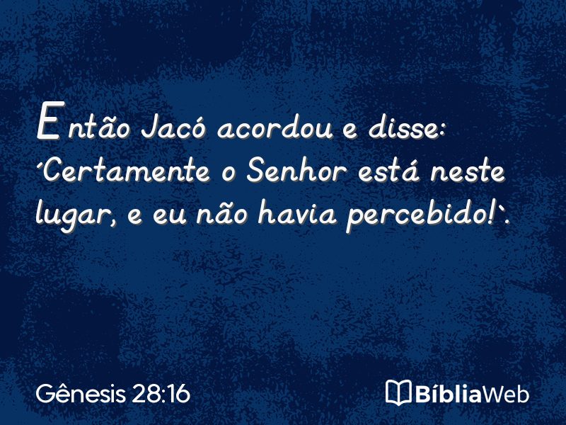 Gênesis 28:16 em imagem para compartilhar