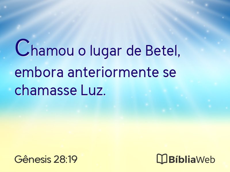 Gênesis 28:19 em imagem para compartilhar