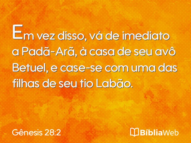 Gênesis 28:2 em imagem para compartilhar