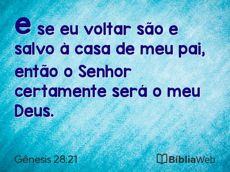 Gênesis 28:21 em imagem para compartilhar
