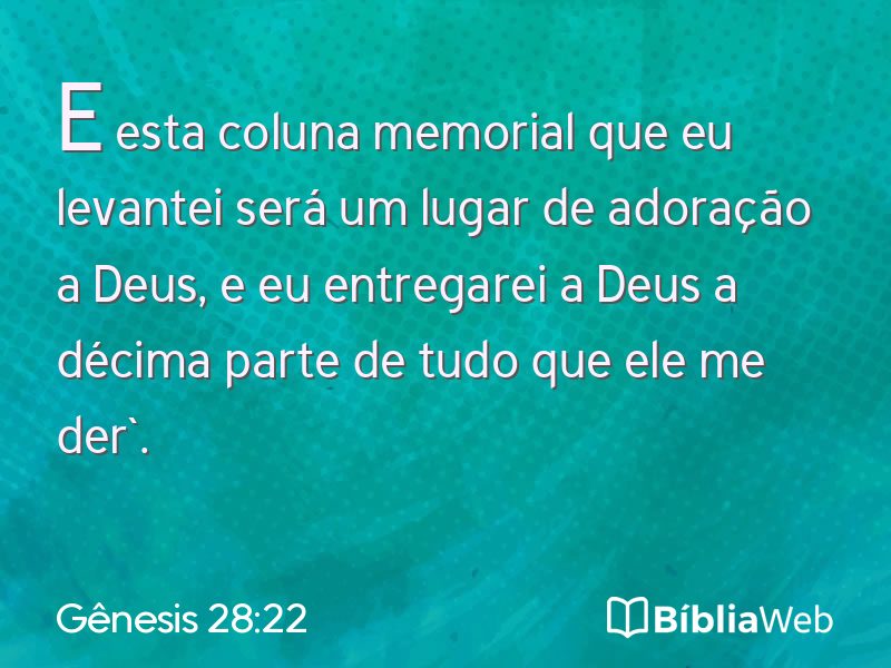 Gênesis 28:22 em imagem para compartilhar