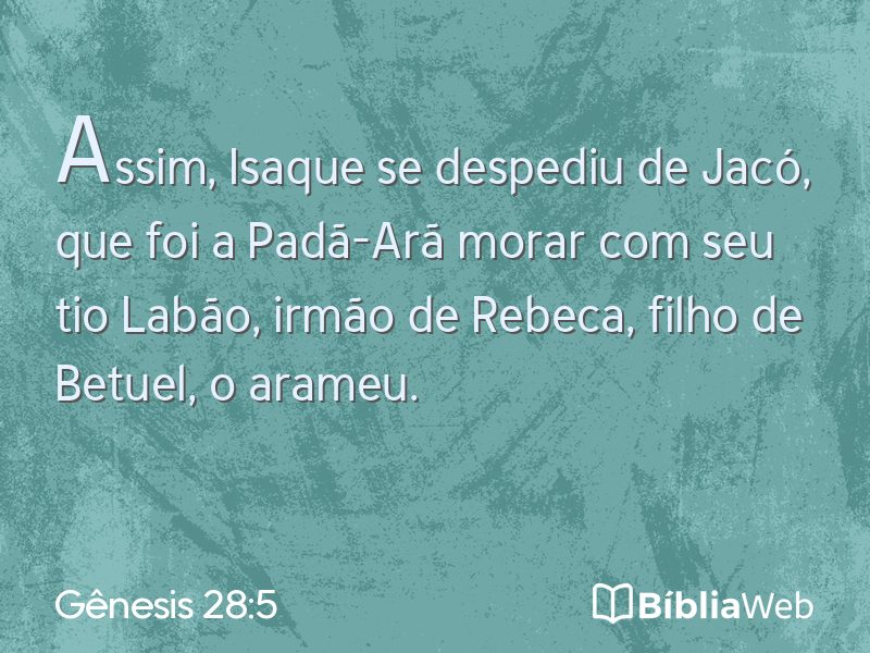 Gênesis 28:5 em imagem para compartilhar
