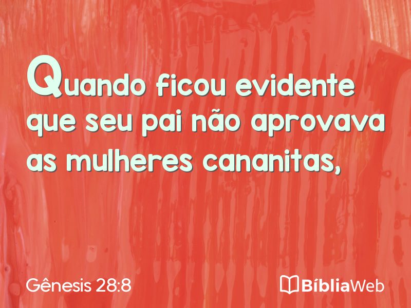 Gênesis 28:8 em imagem para compartilhar