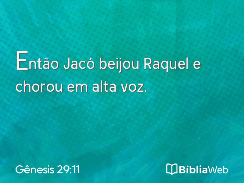Gênesis 29:11 em imagem para compartilhar