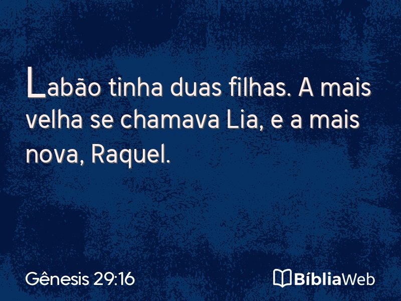 Gênesis 29:16 em imagem para compartilhar