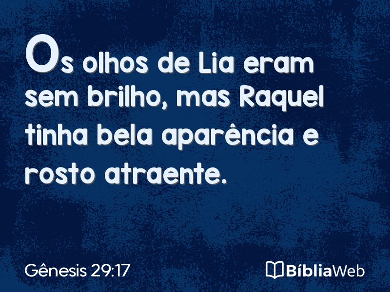 Gênesis 29:17 em imagem para compartilhar