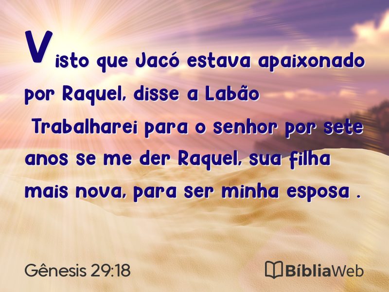 Gênesis 29:18 em imagem para compartilhar
