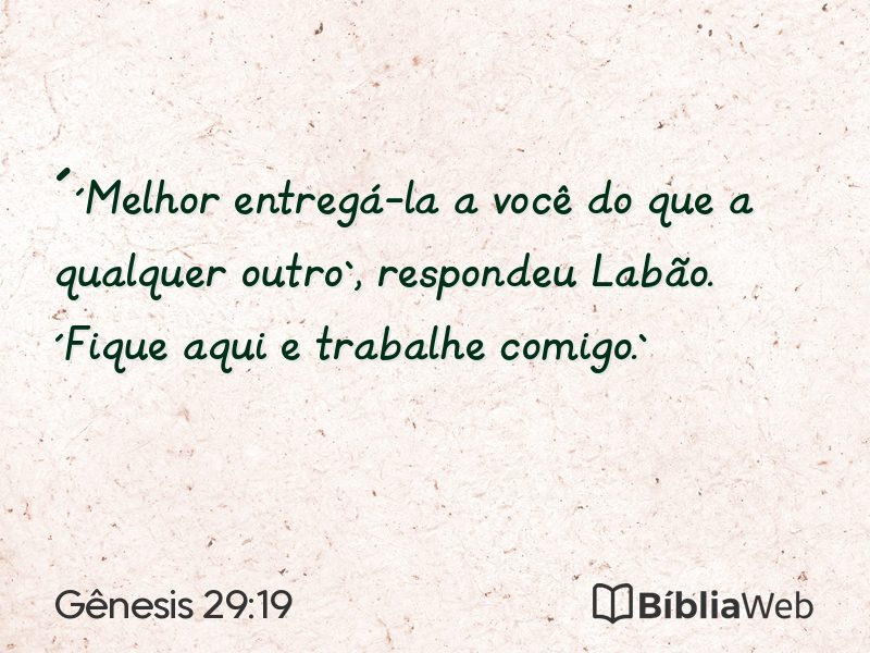 Gênesis 29:19 em imagem para compartilhar