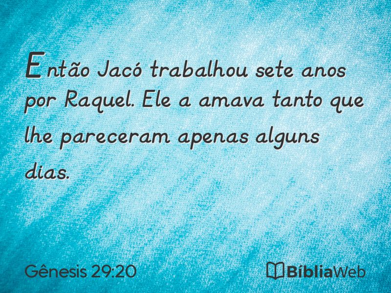 Gênesis 29:20 em imagem para compartilhar