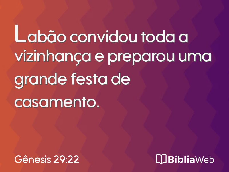Gênesis 29:22 em imagem para compartilhar