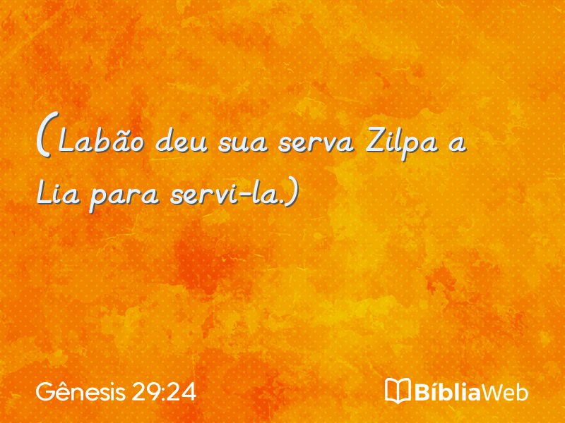 Gênesis 29:24 em imagem para compartilhar
