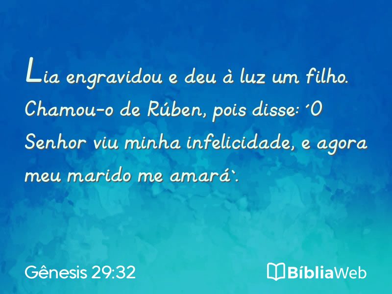 Gênesis 29:32 em imagem para compartilhar