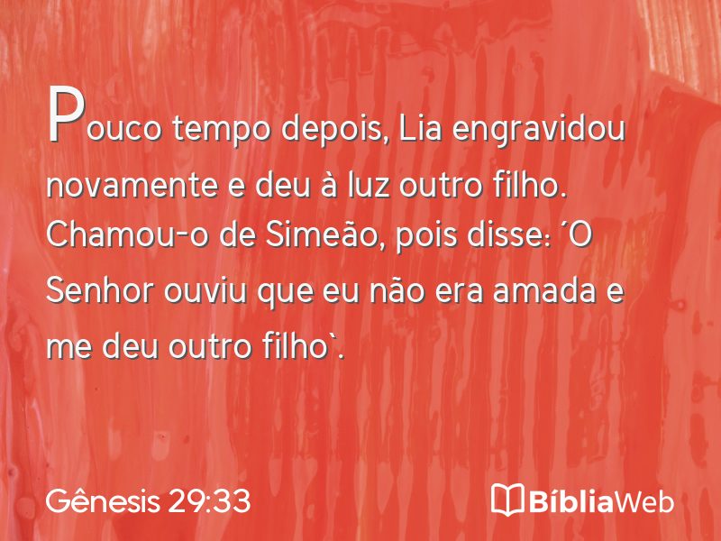Gênesis 29:33 em imagem para compartilhar