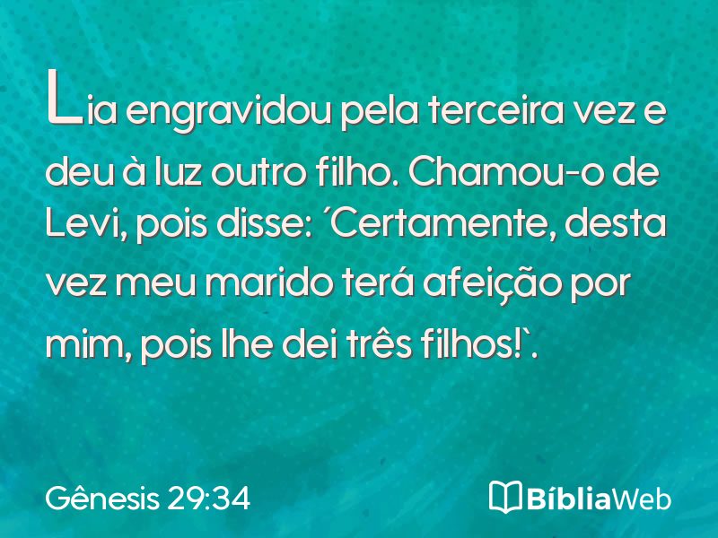 Gênesis 29:34 em imagem para compartilhar
