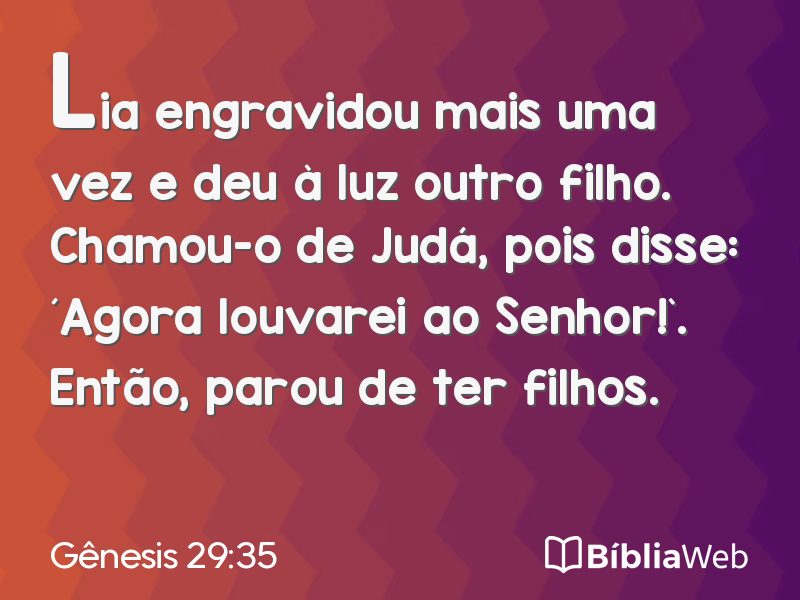 Gênesis 29:35 em imagem para compartilhar