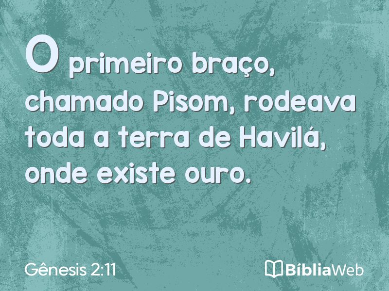 Gênesis 2:11 em imagem para compartilhar