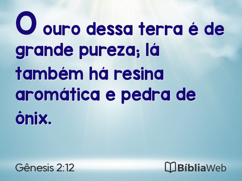 Gênesis 2:12 em imagem para compartilhar