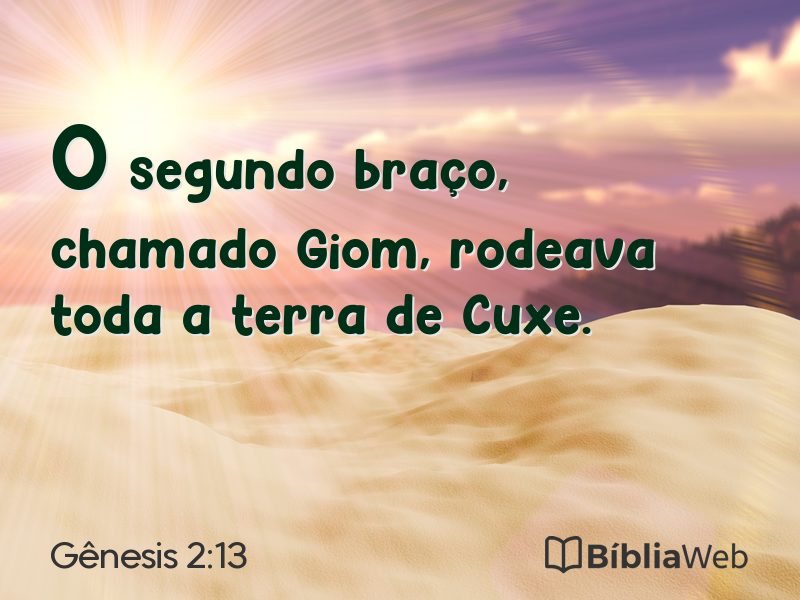 Gênesis 2:13 em imagem para compartilhar