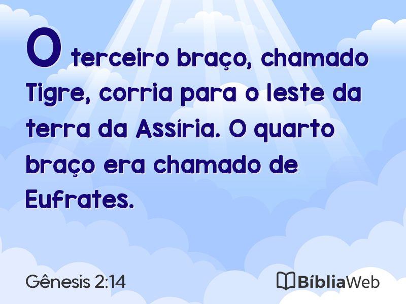 Gênesis 2:14 em imagem para compartilhar