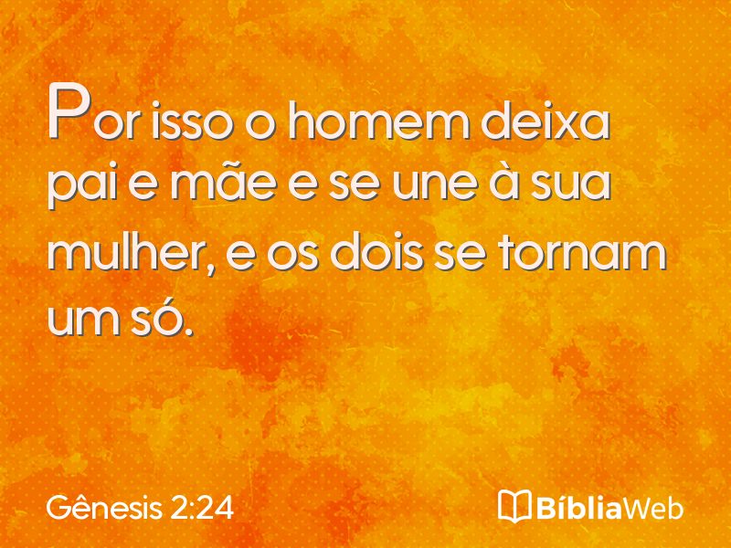 Gênesis 2:24 em imagem para compartilhar