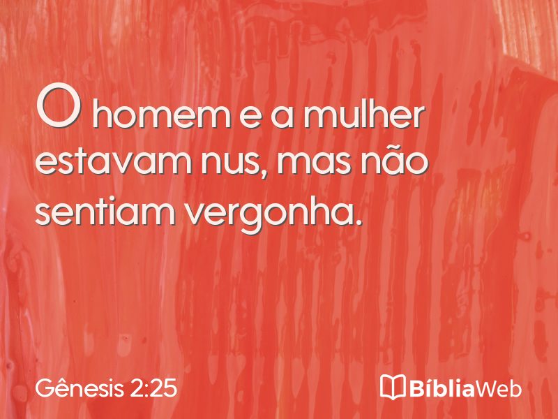 Gênesis 2:25 em imagem para compartilhar
