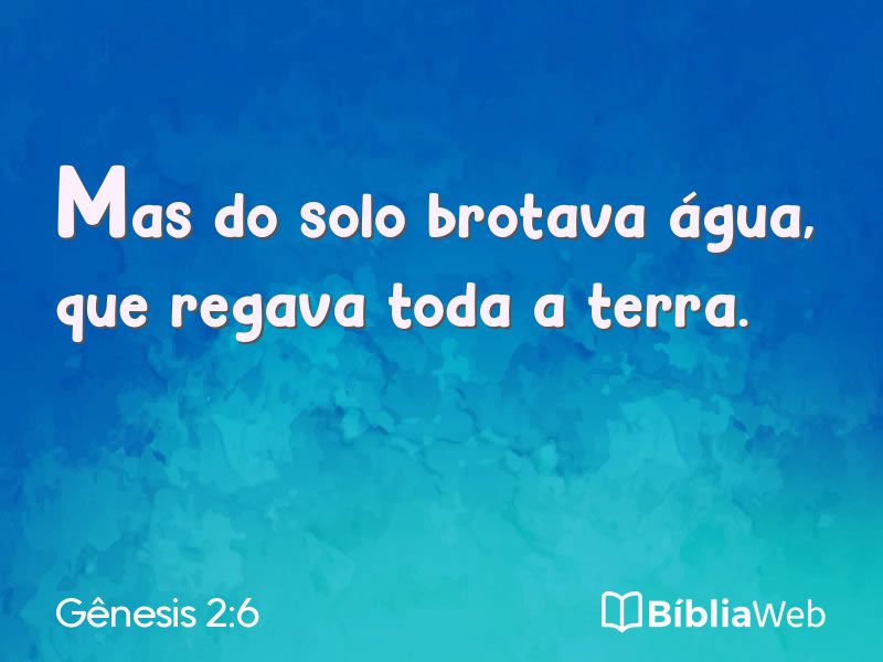 Gênesis 2:6 em imagem para compartilhar