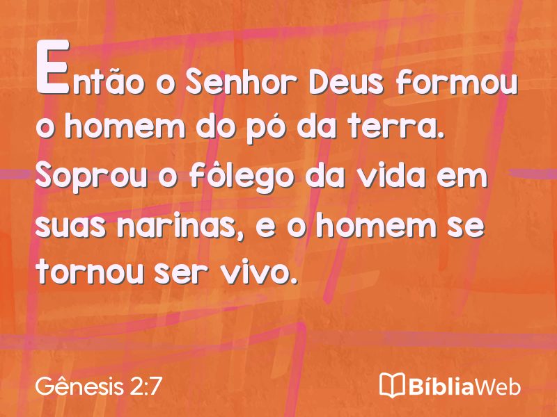 Gênesis 2:7 em imagem para compartilhar