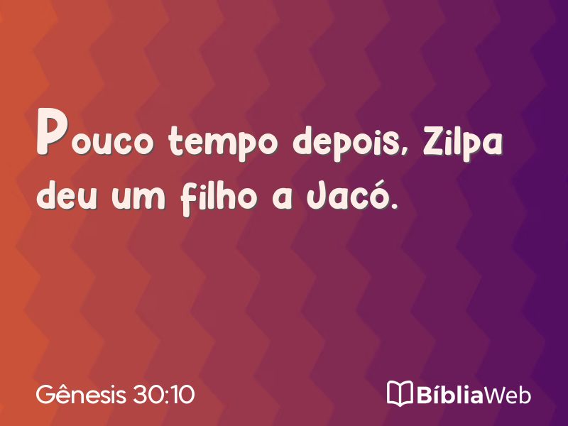 Gênesis 30:10 em imagem para compartilhar