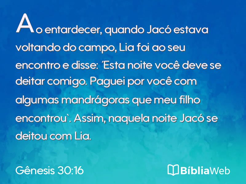 Gênesis 30:16 em imagem para compartilhar