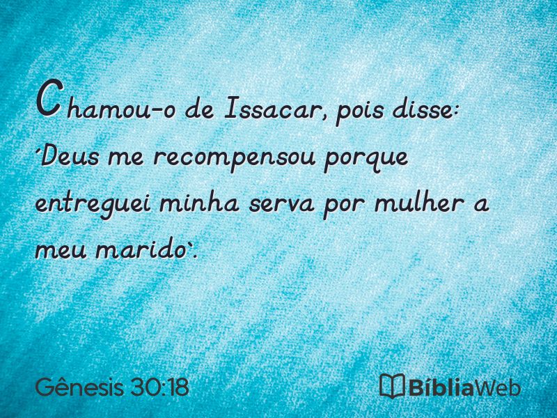 Gênesis 30:18 em imagem para compartilhar