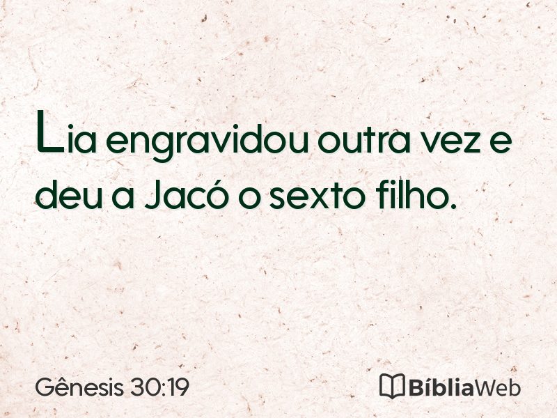 Gênesis 30:19 em imagem para compartilhar